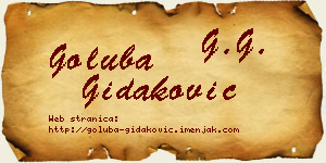 Goluba Gidaković vizit kartica